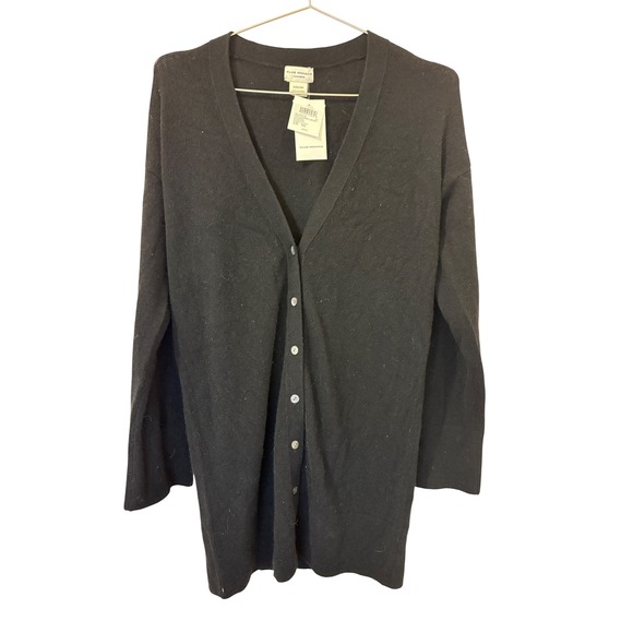 Club Monaco Sweaters - Club Monaco Lofty Cashmere Cardigan Black XXS V Neck Longline Sweater NWT